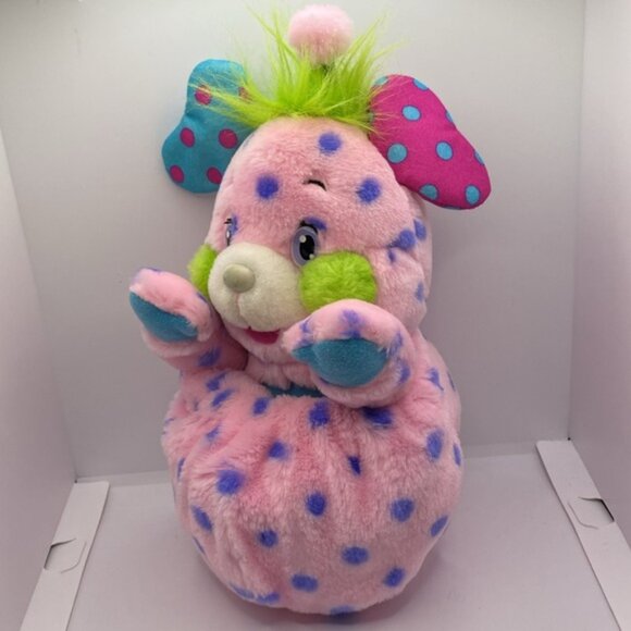 Popples Polka Dottie 12” Plush Doll Ball Stuffed Animal Pink Purple Dots - Picture 13 of 13